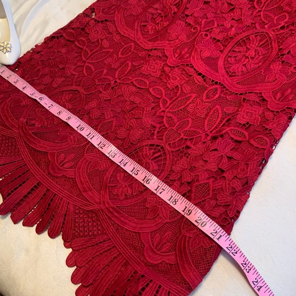LOVERS and FRIENDS rich Cranberry Caspian Shift Lacey dress size Medium … - Picture 8 of 10